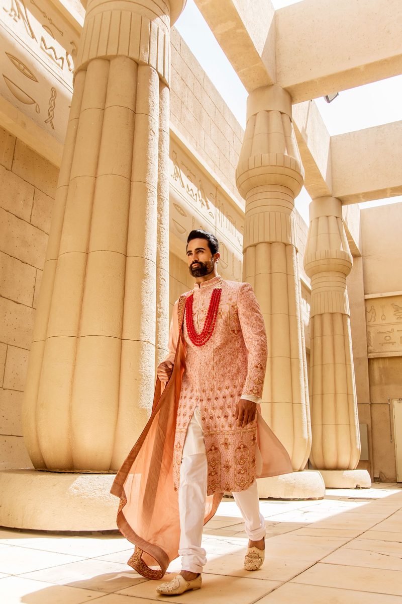 Pure Raw Silk Sherwani with Zardosi Work - Image 2