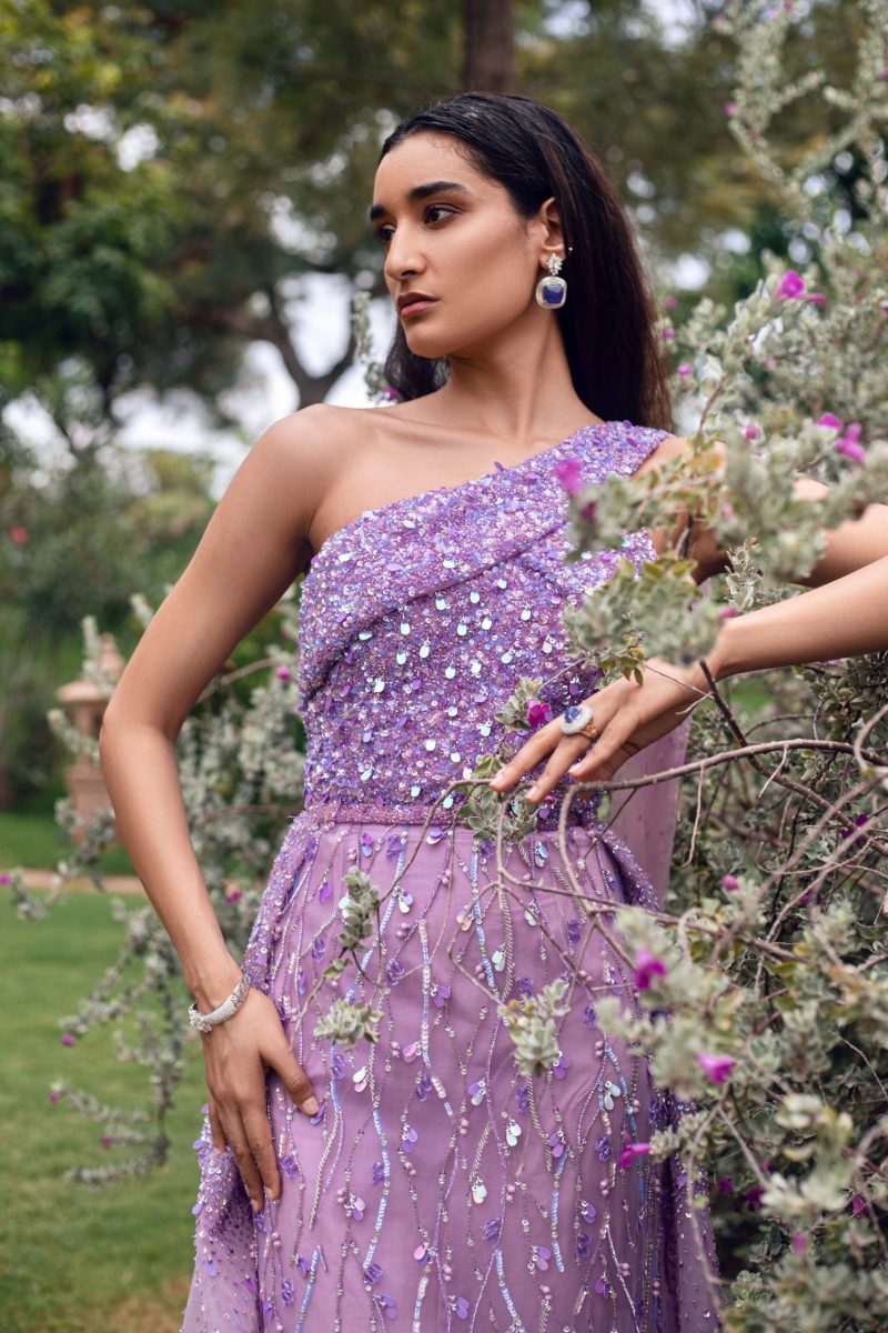 Unique Lilac Party Wear Lavendula Gown