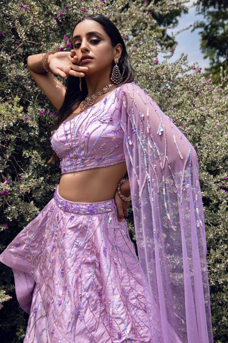 Ravishing Lilac Color Larissa Festive Lehenga