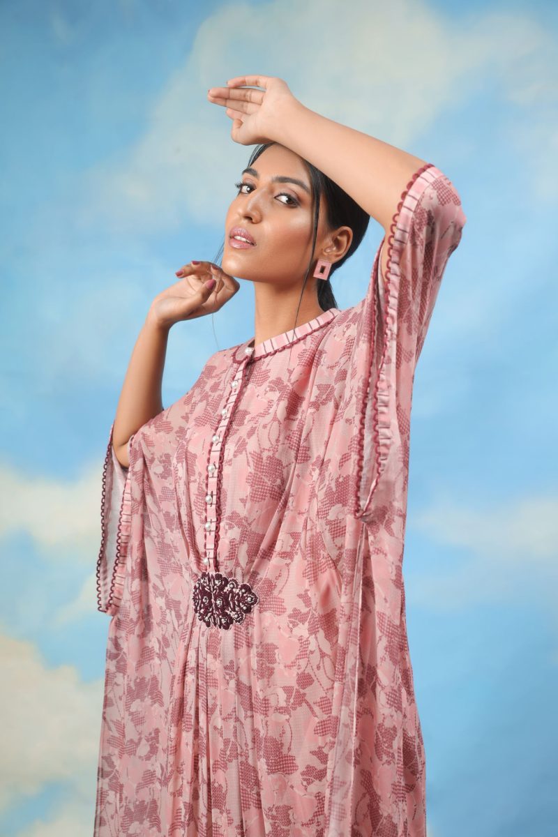 Rose Gold Printed Kaftan - Image 2